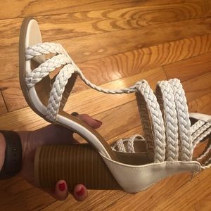 Charlotte Russe size 7.5 white heels.